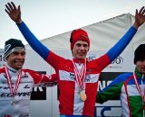 The men's podium (l-r) - Parbo, Hansen and Tommy Nielsen. © www.richardskovby.com