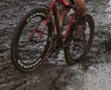 The course may have been drier - but there was still plenty of mud in sections ©Janet Hill