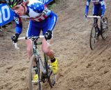 Driscoll and Jones up hill at Koksijde Cyclocross Worlds © Dean Warren