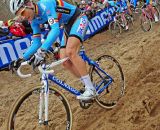 Belgium Niels Albert jumps out front at start of Koksijde Cyclocross Elite Men Worlds © Dean Warren