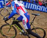 Ryan Trebon up sandy hill at Koksijde Cyclocross Worlds © Dean Warren