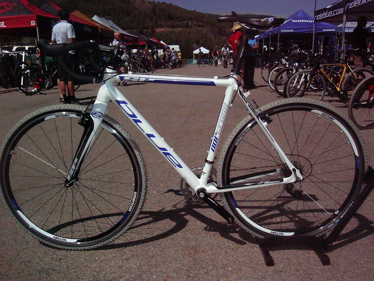 Blue Norcross SP, 7000 series aluminum frame. Apex build, American Classic Victory wheels, BB30 BB, Bike $1700, Frame $600 © Ryan Hamilton