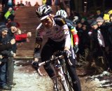 Niels Albert and Sven Nys do battle on a snowy Diegem course ©Dan Seaton
