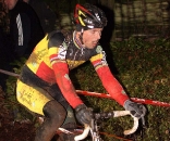 Sven Nys would end the day carrying his broken bike across the line. ? Bart Hazen