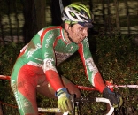 Enrico Franzoi splashing through the mud in Diegem. ? Bart Hazen