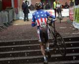 Danny Summerhill attacks the stairs in Diegem. ? Bart Hazen