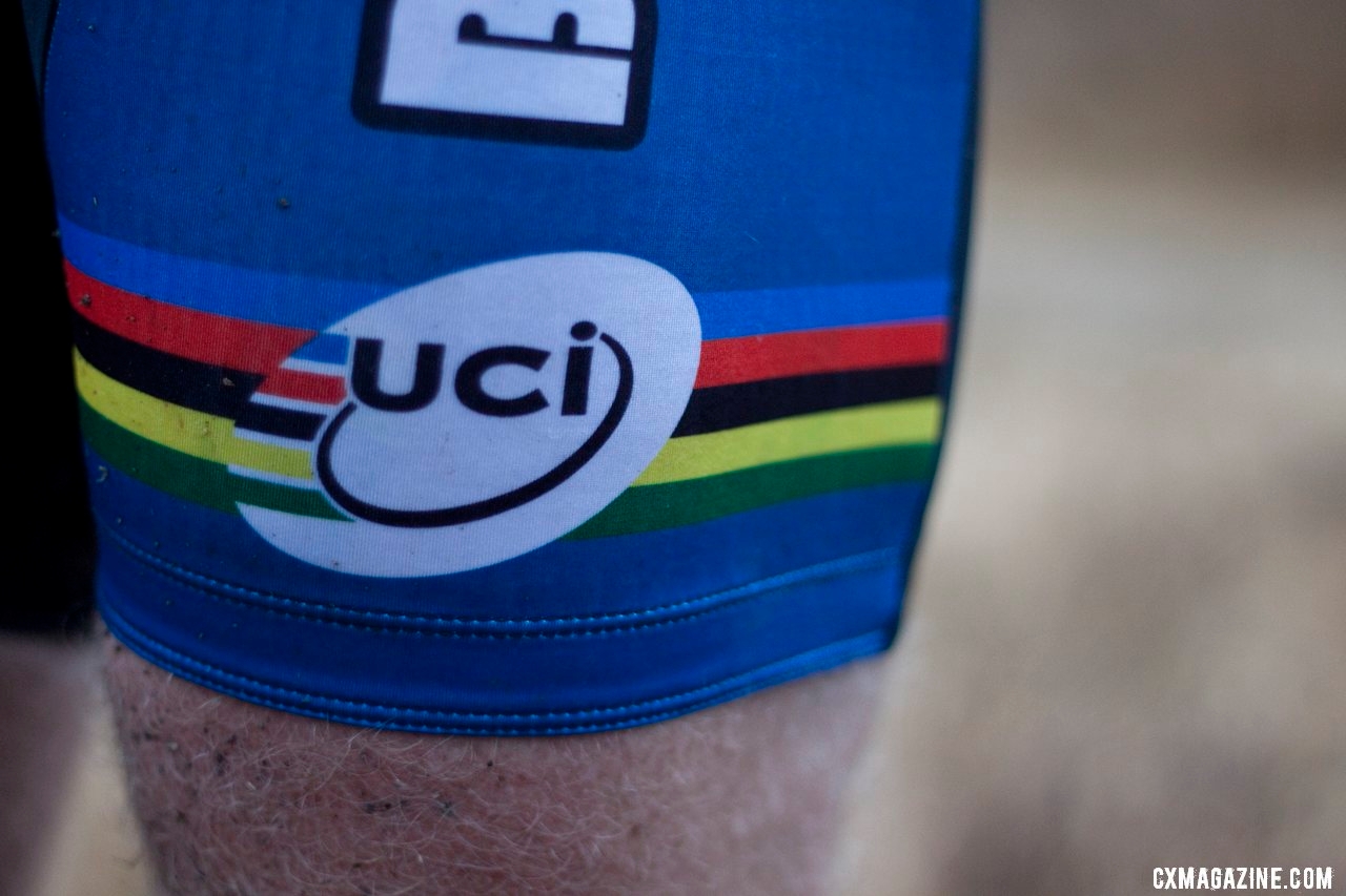 Don Myrah was a mountain bike World Champ before it was a UCI event, and now finally gets to sport the rainbow stripes of a UCI World Champion. ©Cyclocross Magazine