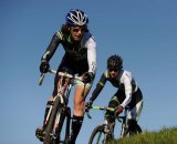 Sara Bresnick-Zocchi (crossresults.com p/b JRA Cycles) leads Sally Annis © Pedal Power Photography