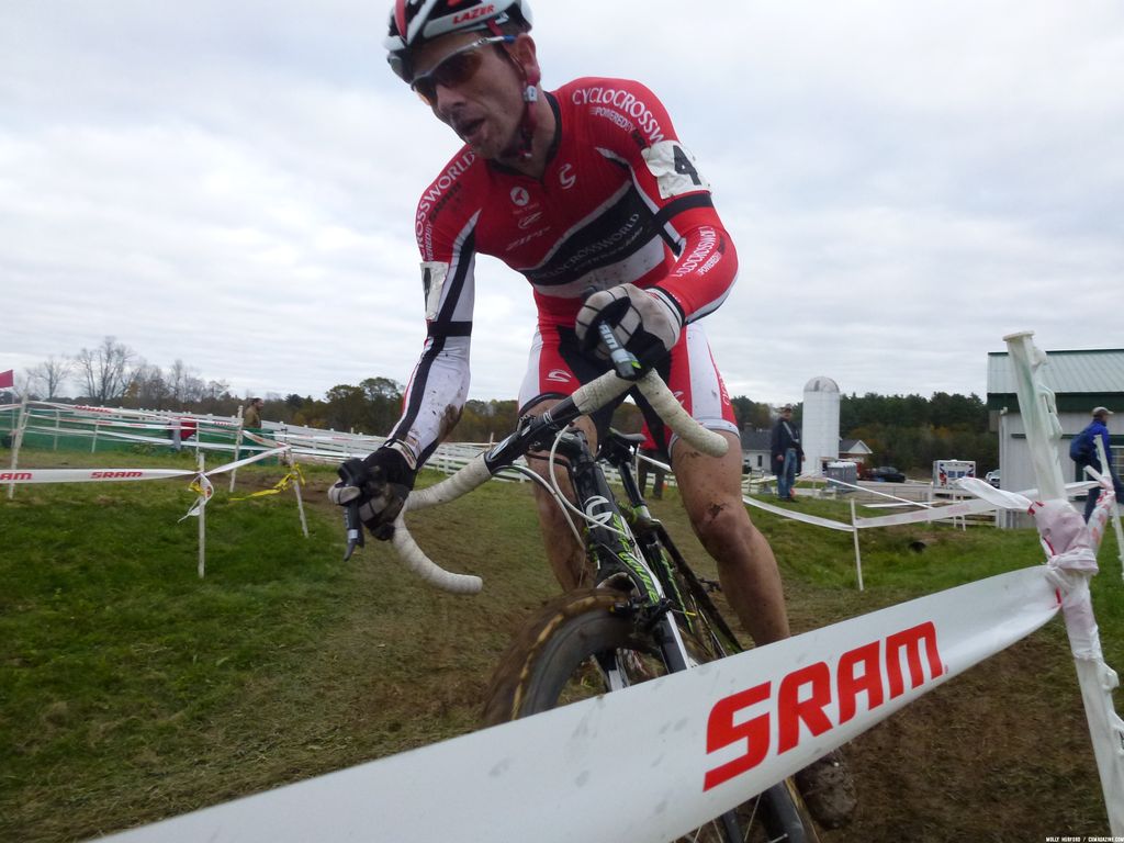 McNicholas in the off-camber. © Cyclocross Magazine
