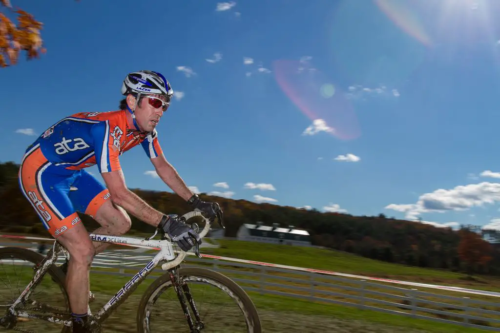 Peter Sullivan enjoys the sunshine today, a major difference from yesterday\'s fog © Todd Prekaski