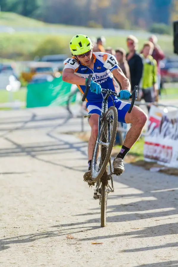 Craig won with enough of a gap to show the crowd his wheelie skills © Todd Prekaski