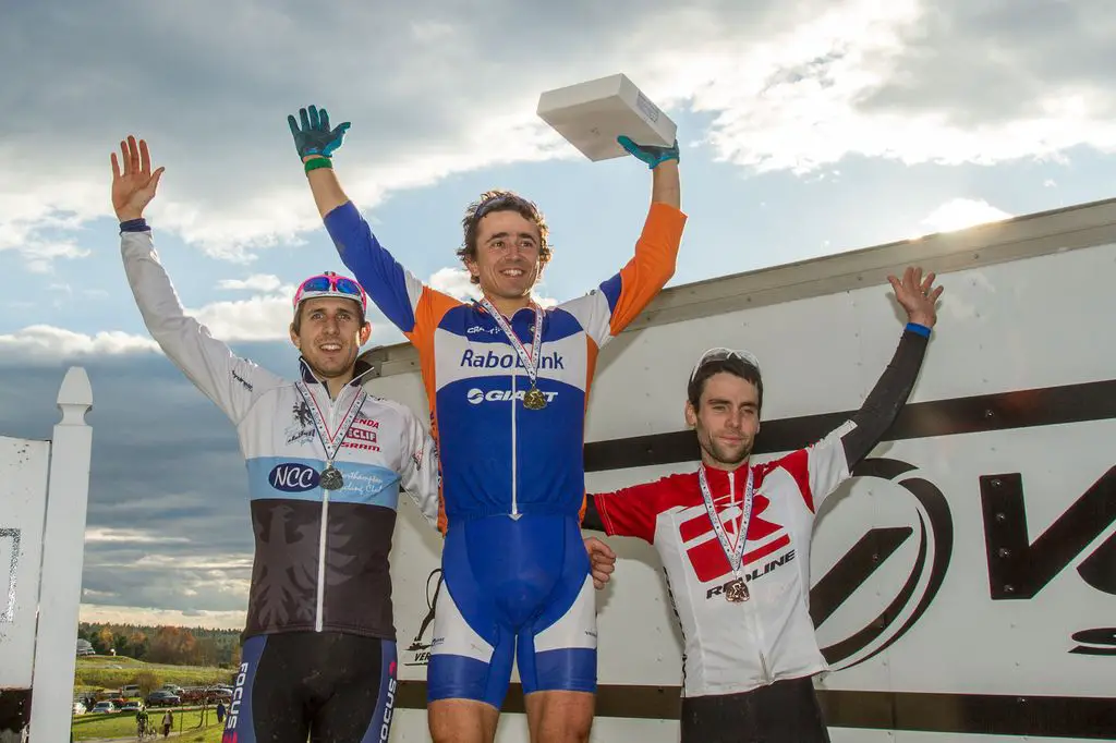 The men\'s podium: Lindine, Durrin, and Craig  © Todd Prekaski