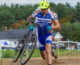 Mainer and Professional mountain biker Adam Craig took the lead from the group, flying through the corners and challenging mud sections © Todd Prekaski