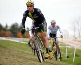 Dylan McNicholas (Pedro’s) leads the attack into the hurdles © Natalia Boltukhova | Pedal Power Photography