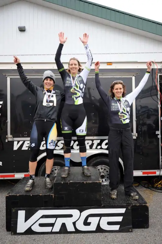 The Womens Podium (L to R), Smith, Annis, Bresnick-Zocchi © Natalia Boltukhova | Pedal Power Photography