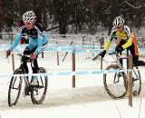 Teunissen pressured van der Poel but couldn't get through. ? Bart Hazen