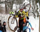 van der Poel charges up the run-up. ? Bart Hazen