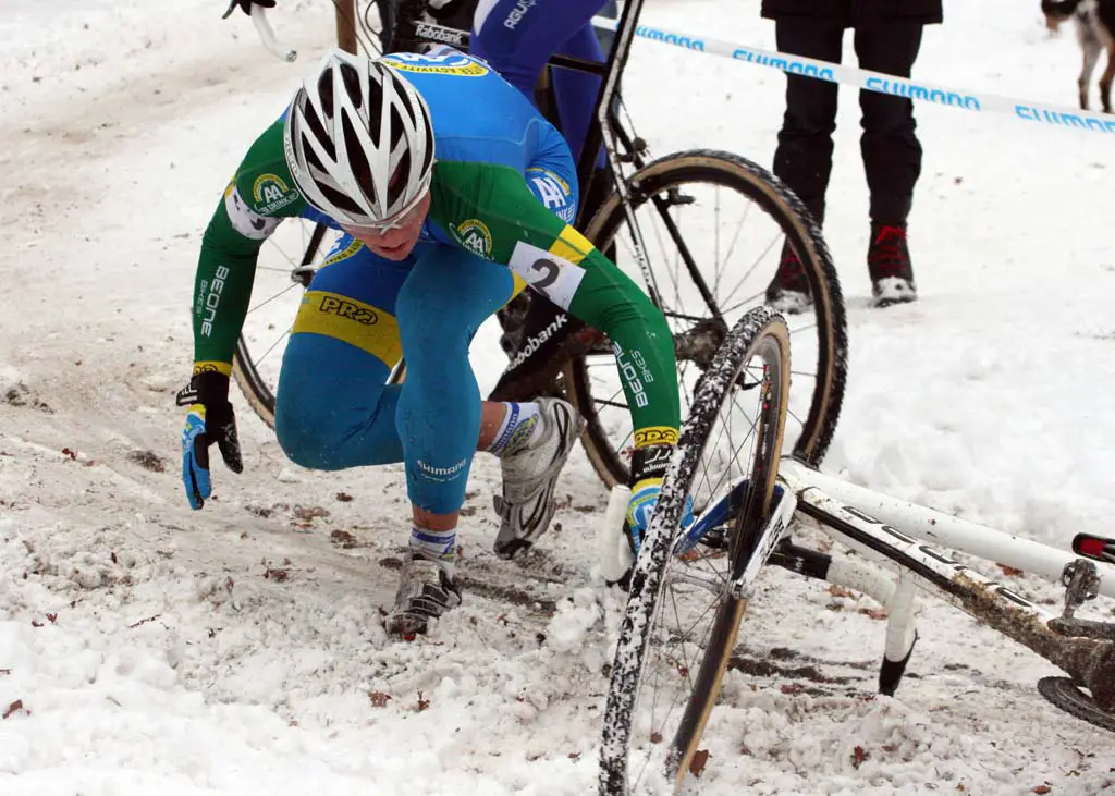 Thijs Al goes down in the snow. ? Bart Hazen