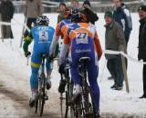 Thijs Al attacked the Rabobank pair on the final lap. ? Bart Hazen