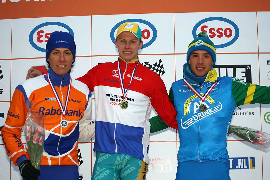 The podium at the Dutch U23 championships. ? Bart Hazen