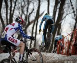 Owen chases in the Elite Junior World Championships of Cyclocross 2013 © Meg McMahon