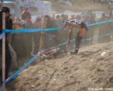 Brad Neagos' (Natural Grocres Cycling Team) hopes were dashed by a first lap crash.  Â© Brian Nelson