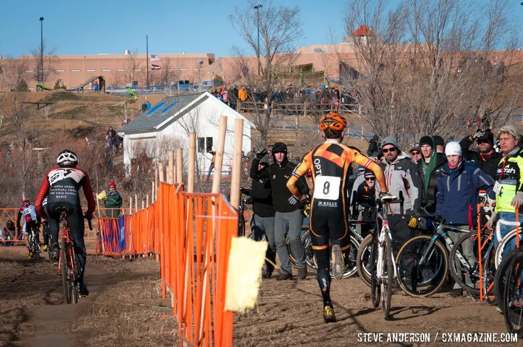 Heading back on course at Elite Men 2014 USA Cyclocross Nationals. © Steve Anderson