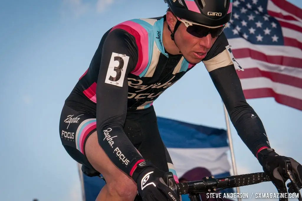 Powers on the way to the win at Elite Men 2014 USA Cyclocross Nationals. © Steve Anderson