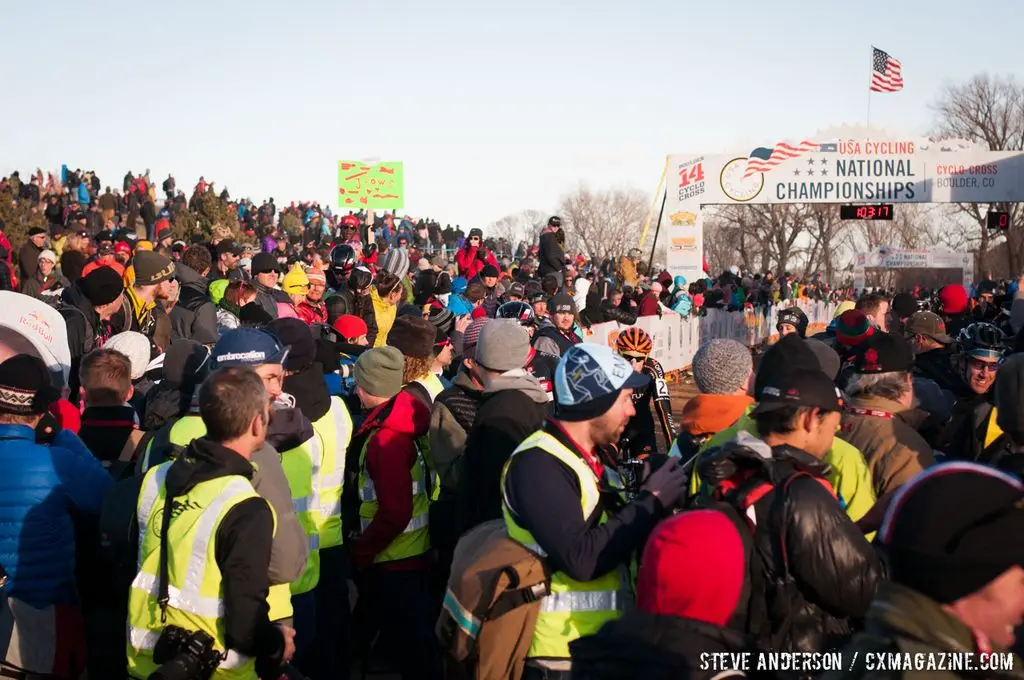 The crowds at Elite Men 2014 USA Cyclocross Nationals. © Steve Anderson