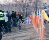 Kevin Bradford-Parish pits at Elite Men 2014 USA Cyclocross Nationals. © Steve Anderson