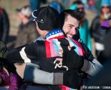 Powers celebrates at Elite Men 2014 USA Cyclocross Nationals. © Steve Anderson
