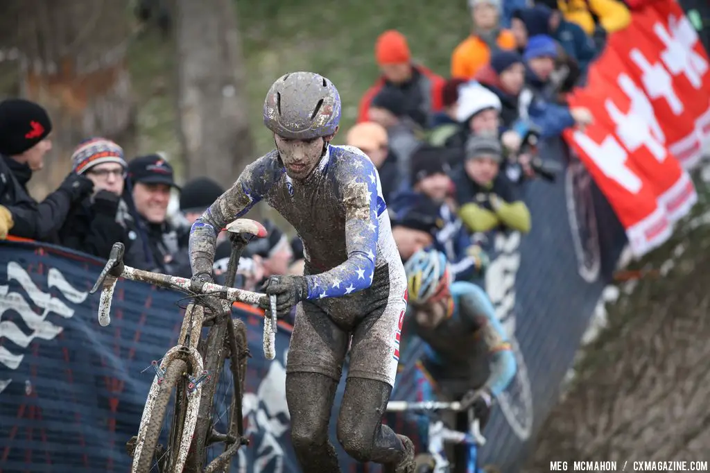 Zach McDonald took 11th in the Elite U23 World Championships of Cyclocross 2013 © Meg McMahon