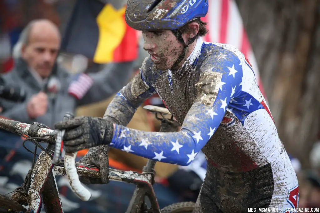 Zach McDonald took 11th in the Elite U23 World Championships of Cyclocross 2013 © Meg McMahon