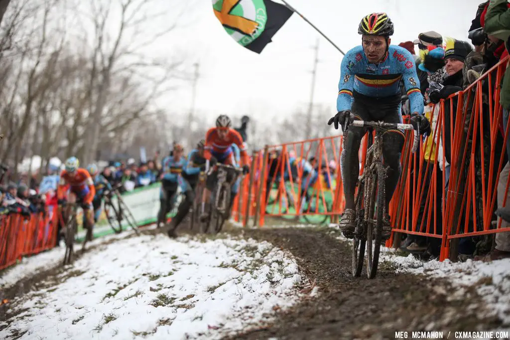 A Belgian rider in the Elite U23 World Championships of Cyclocross 2013 © Meg McMahon