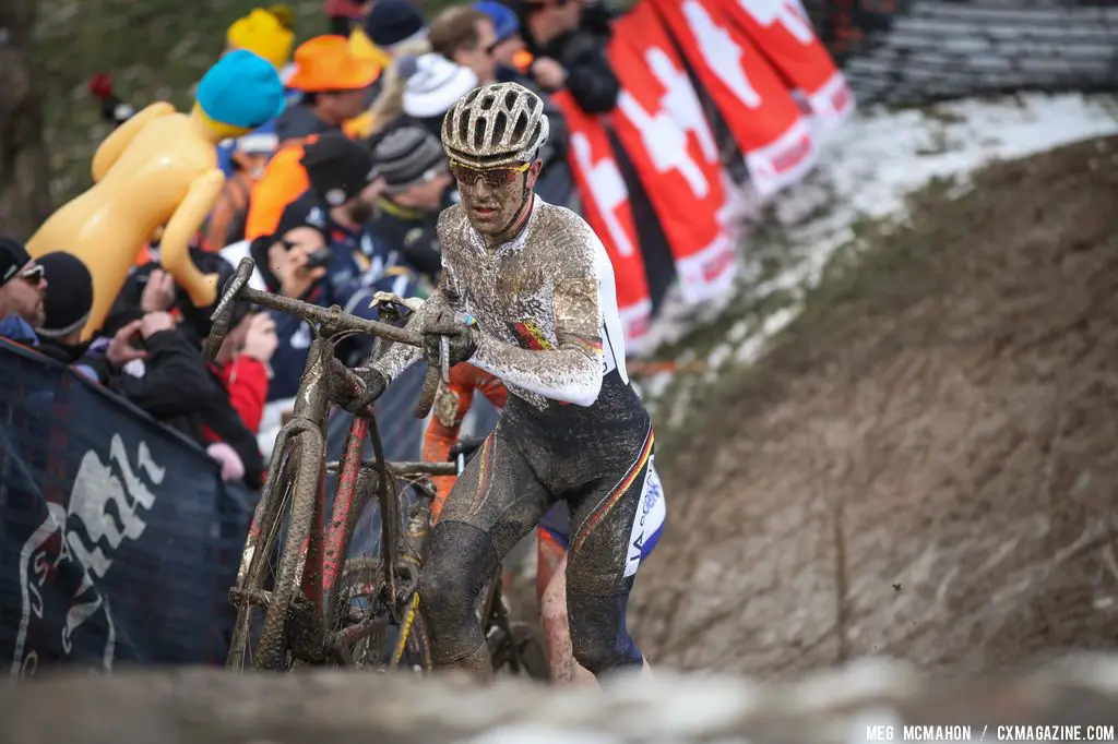 Eckmann hits the hill in the Elite U23 World Championships of Cyclocross 2013 © Meg McMahon