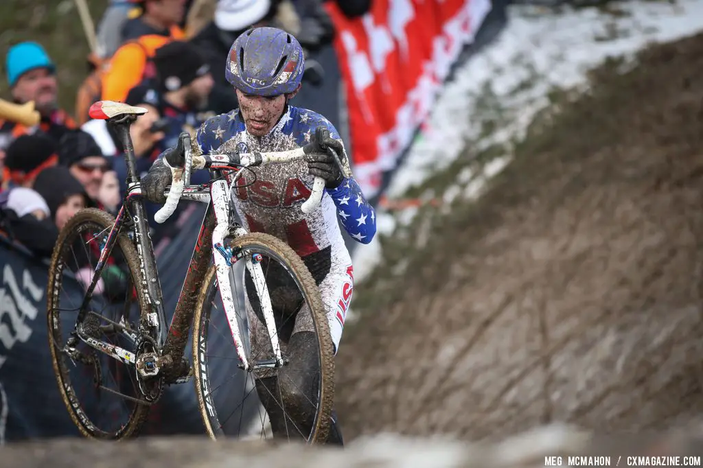 Zach McDonald took 11th in the Elite U23 World Championships of Cyclocross 2013 © Meg McMahon