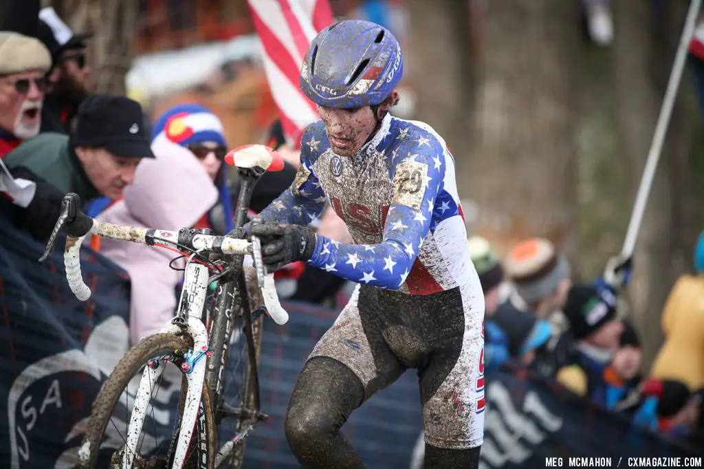 Zach McDonald took 11th in the Elite U23 World Championships of Cyclocross 2013 © Meg McMahon