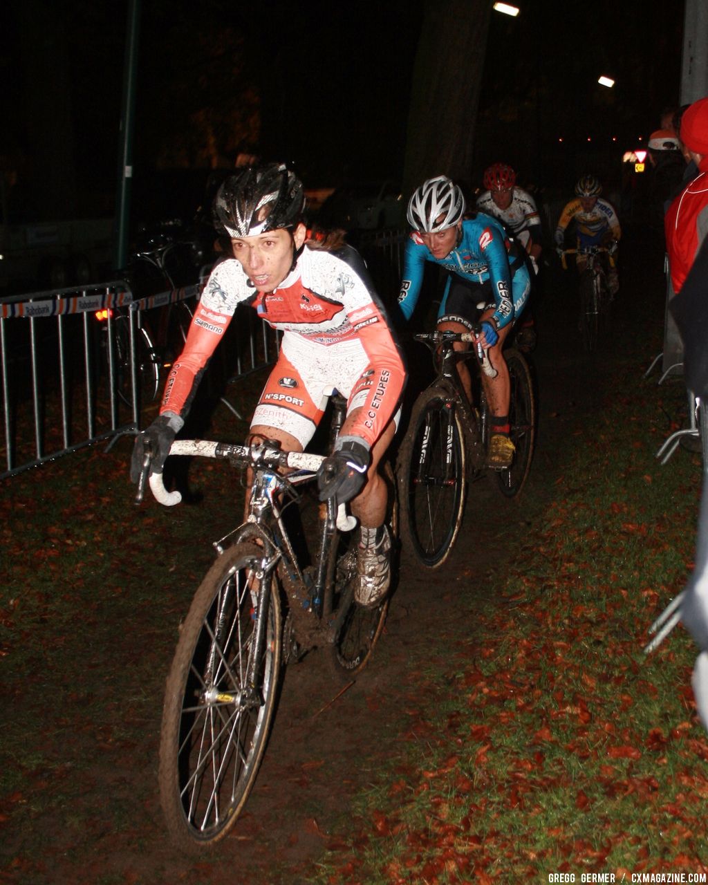 Chanel leads Day, Hanka and Havlakova Elite Women at Nacht Van Woerden. © Gregg Germer