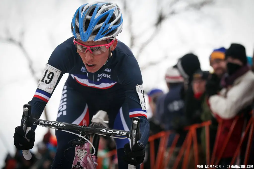 Lucie Chainel-Lefevre had an amazing race to third in the Elite Women World Championships of Cyclocross 2013 © Meg McMahon