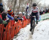 Gabby Day's crash at the start left her hurting but she kept pushing in the Elite Women World Championships of Cyclocross 2013 © Meg McMahon