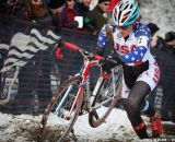 Compton charges in the Elite Women World Championships of Cyclocross 2013 © Meg McMahon