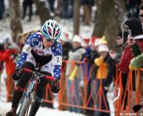 Compton's race face as she goes for second in the Elite Women World Championships of Cyclocross 2013 © Meg McMahon