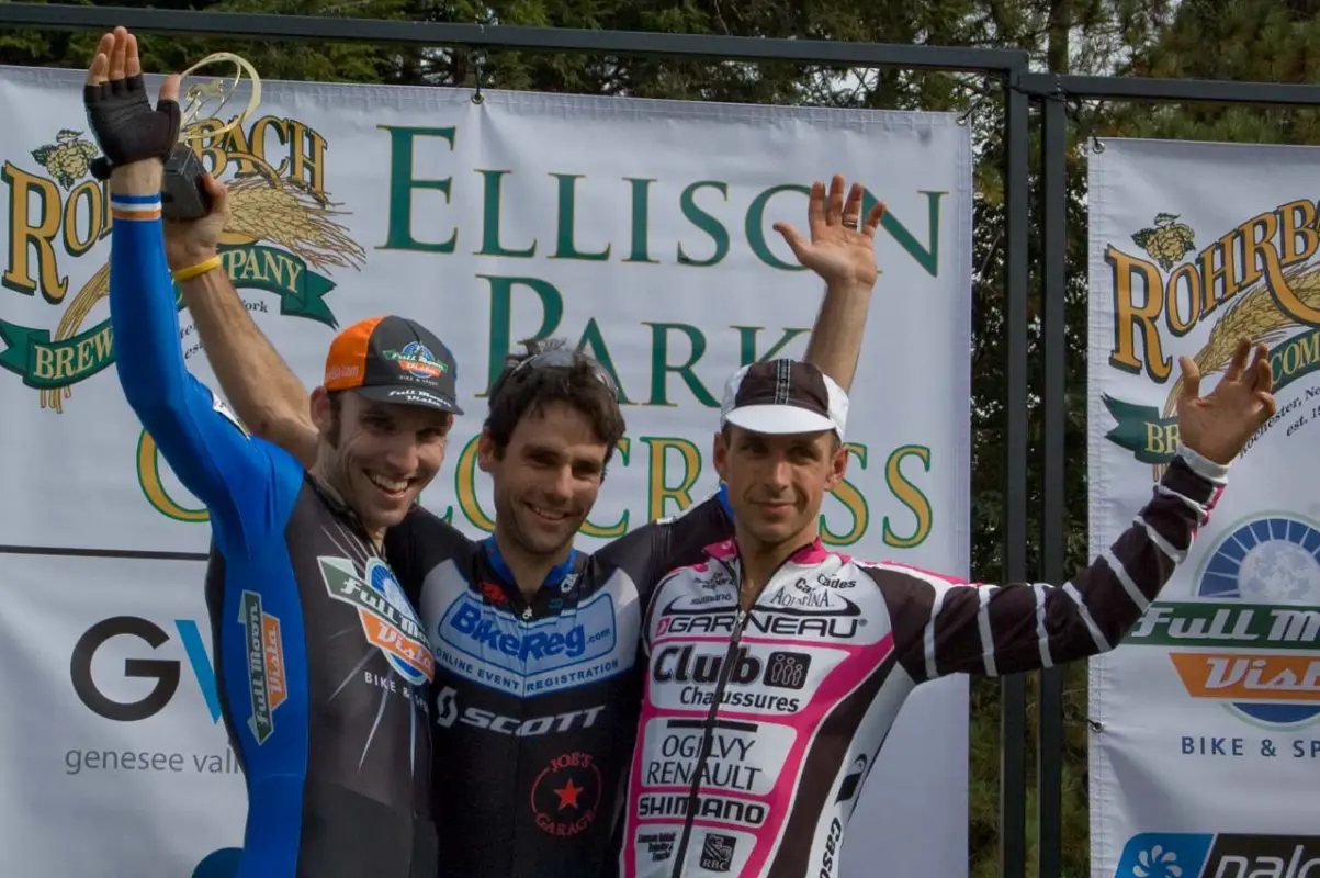 The elite men\'s podium. © Brian Boucheron