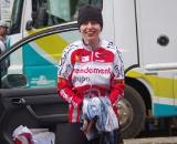 Joyce Vanderbeken took second in the race.The bike wash line shows the variety of riders at the event. ? Jonas Bruffaerts