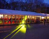 Disco lights on display at Erwin's Bolt Uit party. Bolt uit means 