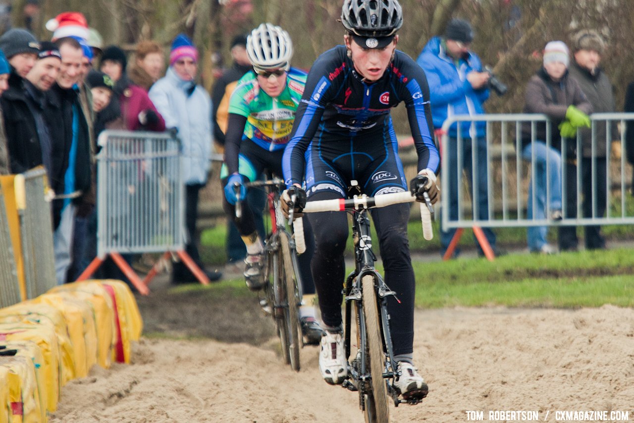 Gunnar Berney gunning it through the sand