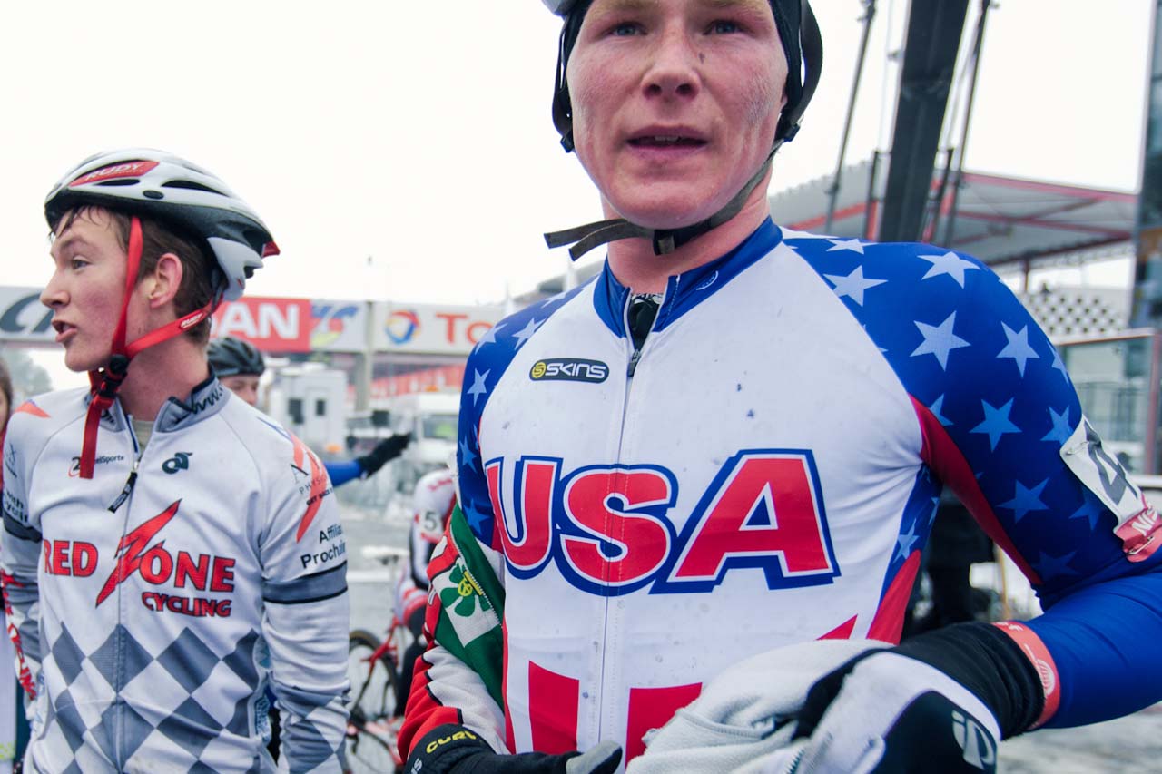 Bjorn Fox and Andrew Dillman at the finish