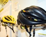 Mavic has extended their brand even further this year with a helmet line. The Plasma SLR helmet is light, and features carbon fiber structural reinforcement and oversized vents. © Jeff Lockwood