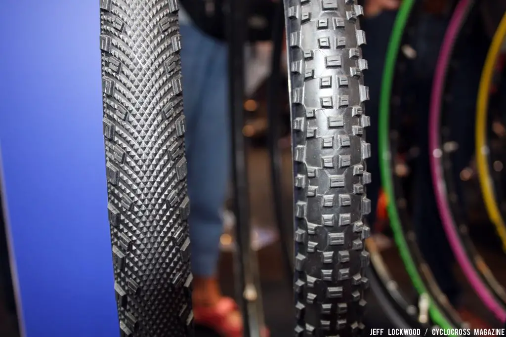 The new tread design on the Schwalbe tires. © Jeff Lockwood