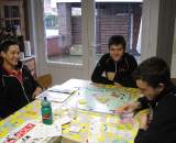 Passing the time with a game of Monopoly. ? Nathan Phillips